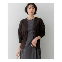 レーヨンポリエステルストレッチ Vネック カーディガン