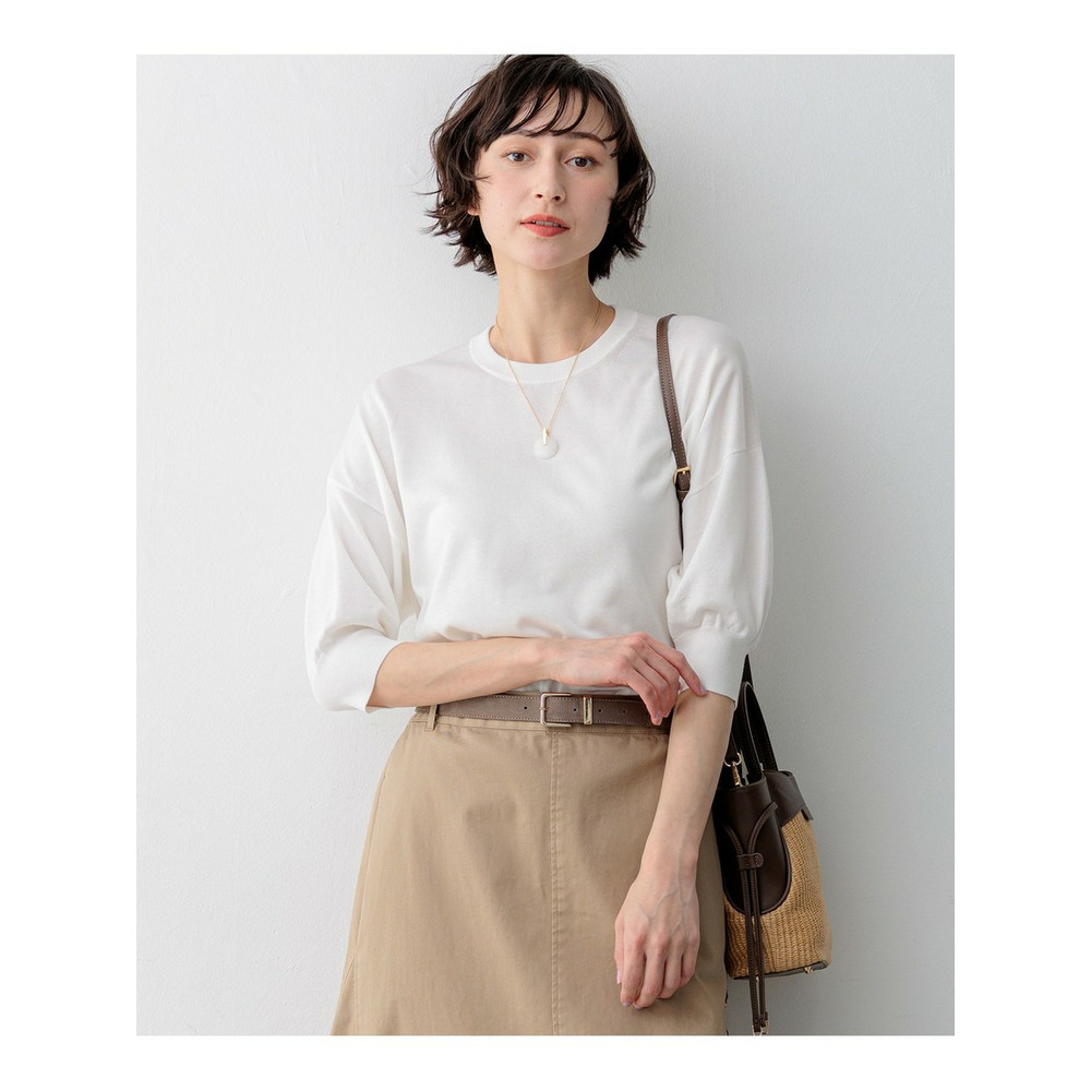 【見上愛さん着用】キュプラコットン プルオーバー ニット1