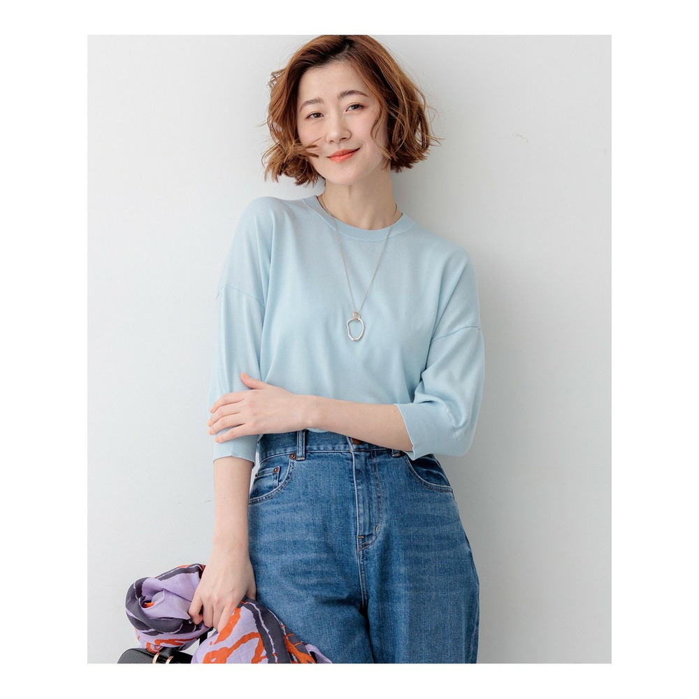 【見上愛さん着用】キュプラコットン プルオーバー ニット1