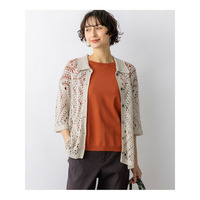 エンブロイダリーレース ポロ ニット