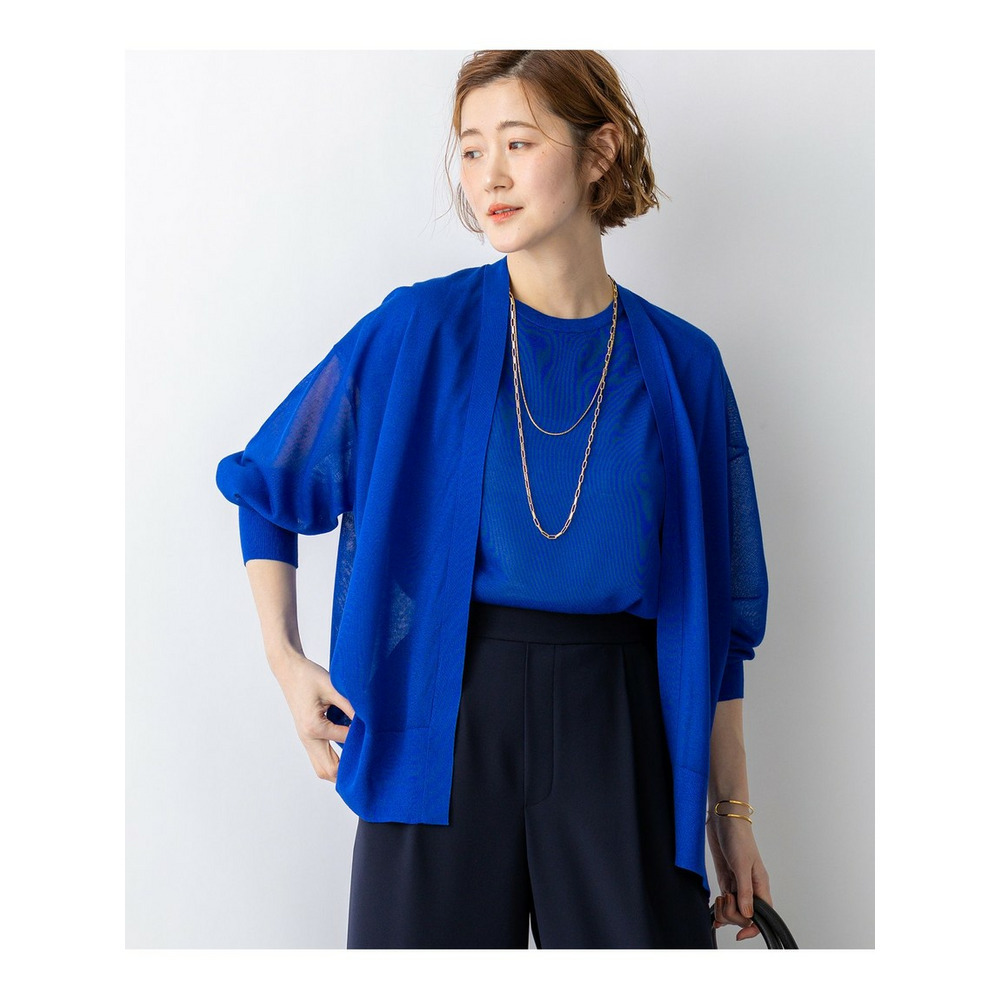 シャイニーシアー フロントオープン カーディガン