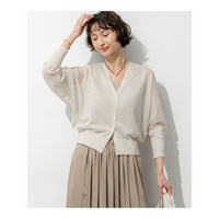 【WEB&一部店舗限定カラーあり】シャイニーシアー ドルマンスリーブ カーディガン