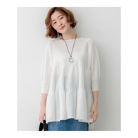 シャイニーシアーニット ティアード チュニック