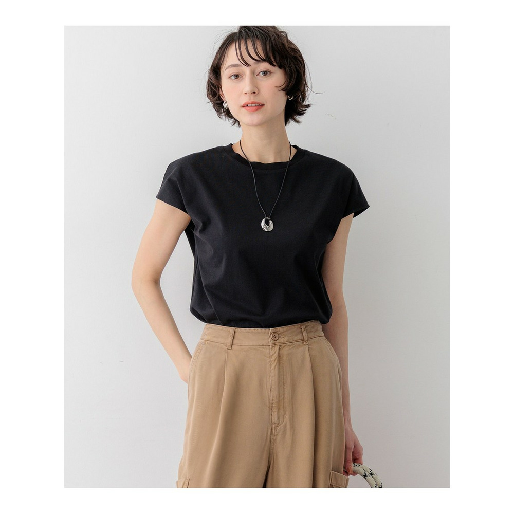 【WEB&一部店舗限定カラーあり】スビンハイツイスト フレンチスリーブ Tシャツ