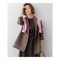 【見上愛さん着用】ナイロンコットンシアーボイル ダブルジャケット