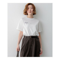 【Oggi掲載】バック刺繍 メッセージロゴ Tシャツ