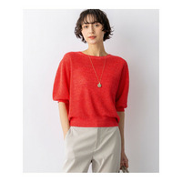 ピュアリネン パフスリーブ ニット