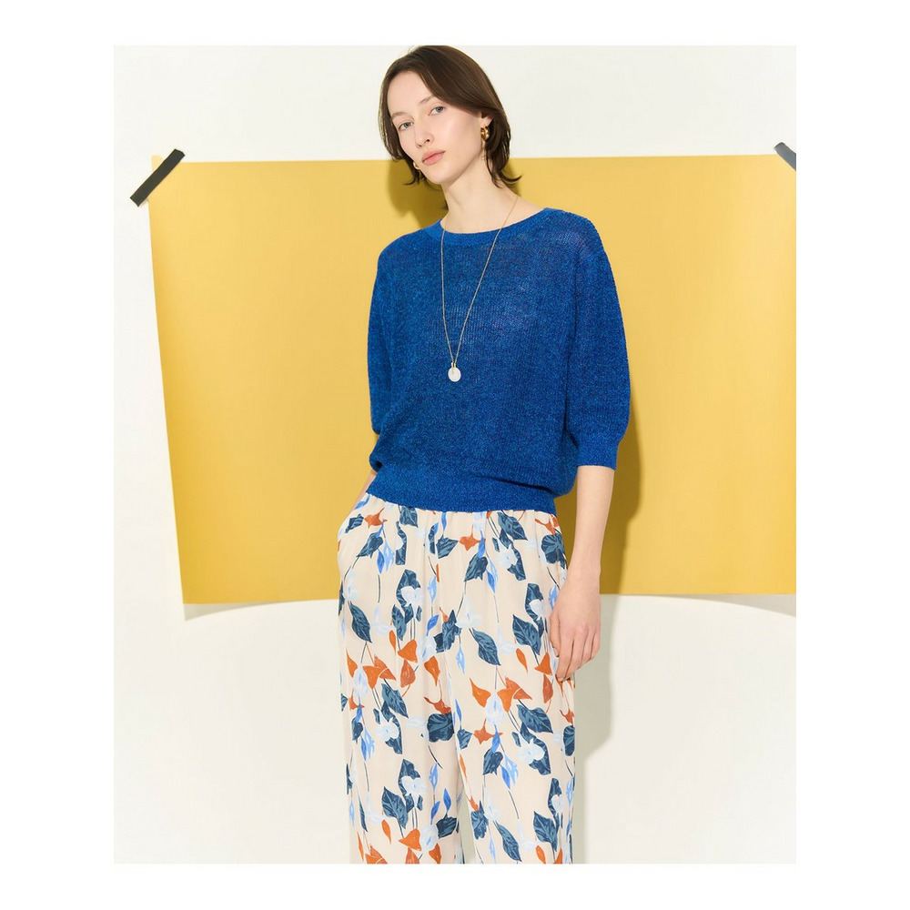 ピュアリネン パフスリーブ ニット2