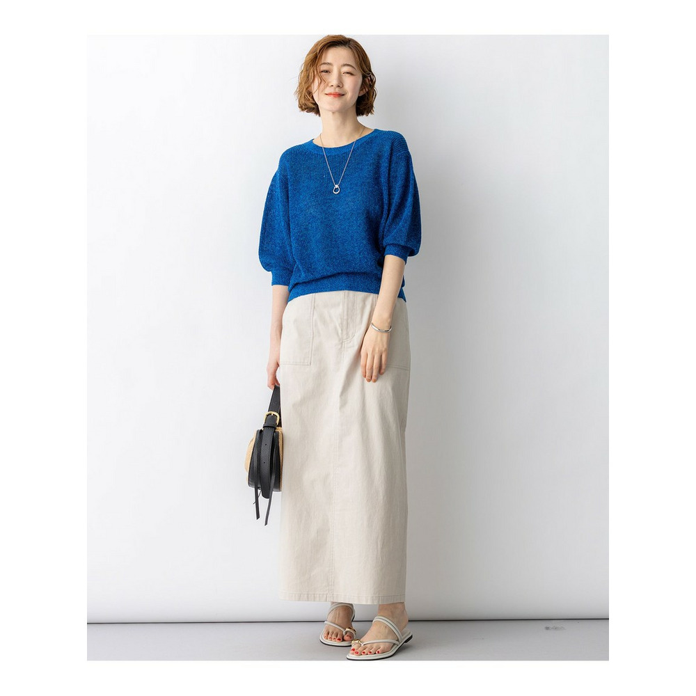ピュアリネン パフスリーブ ニット5