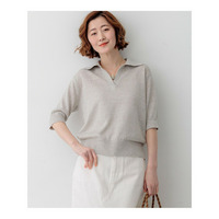 【CanCam掲載】ピュアリネン スキッパー ポロニット