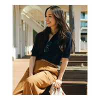 【CanCam掲載】ピュアリネン スキッパー ポロニット