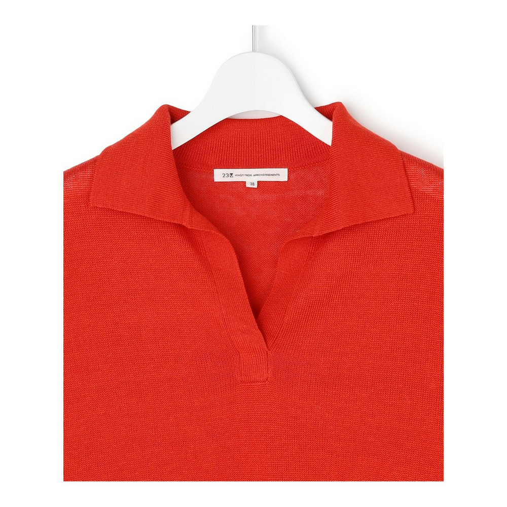 【CanCam掲載】ピュアリネン スキッパー ポロニット15