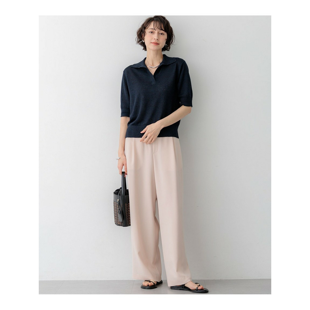 【CanCam掲載】ピュアリネン スキッパー ポロニット4