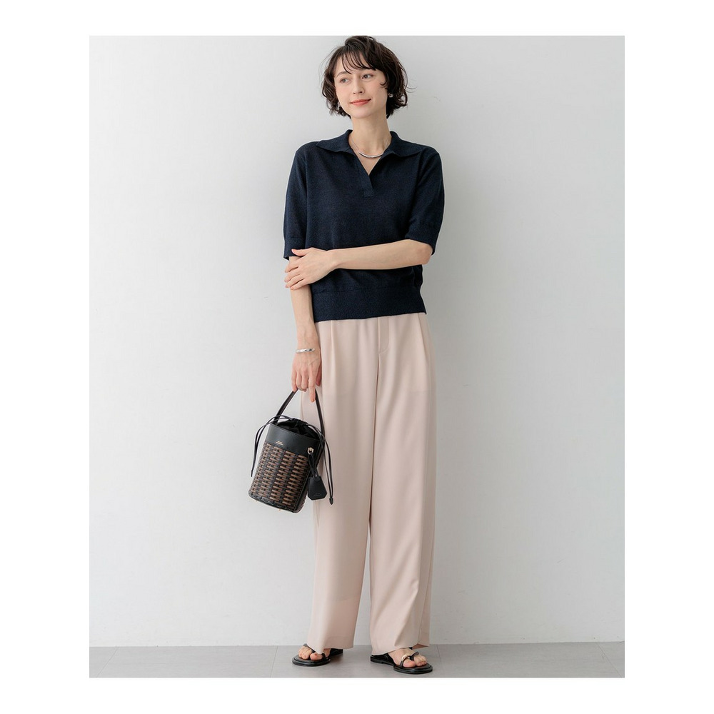 【CanCam掲載】ピュアリネン スキッパー ポロニット5