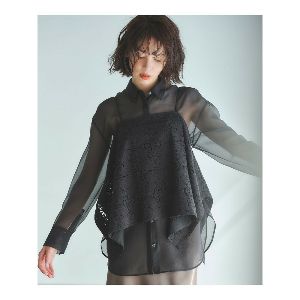 ラッセルオーナメントレース キャミソール ブラウス1