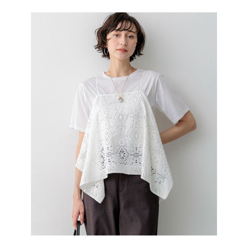 ラッセルオーナメントレース キャミソール ブラウス1