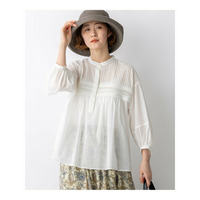 コットンボイル ピンタック ブラウス