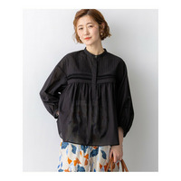 コットンボイル ピンタック ブラウス