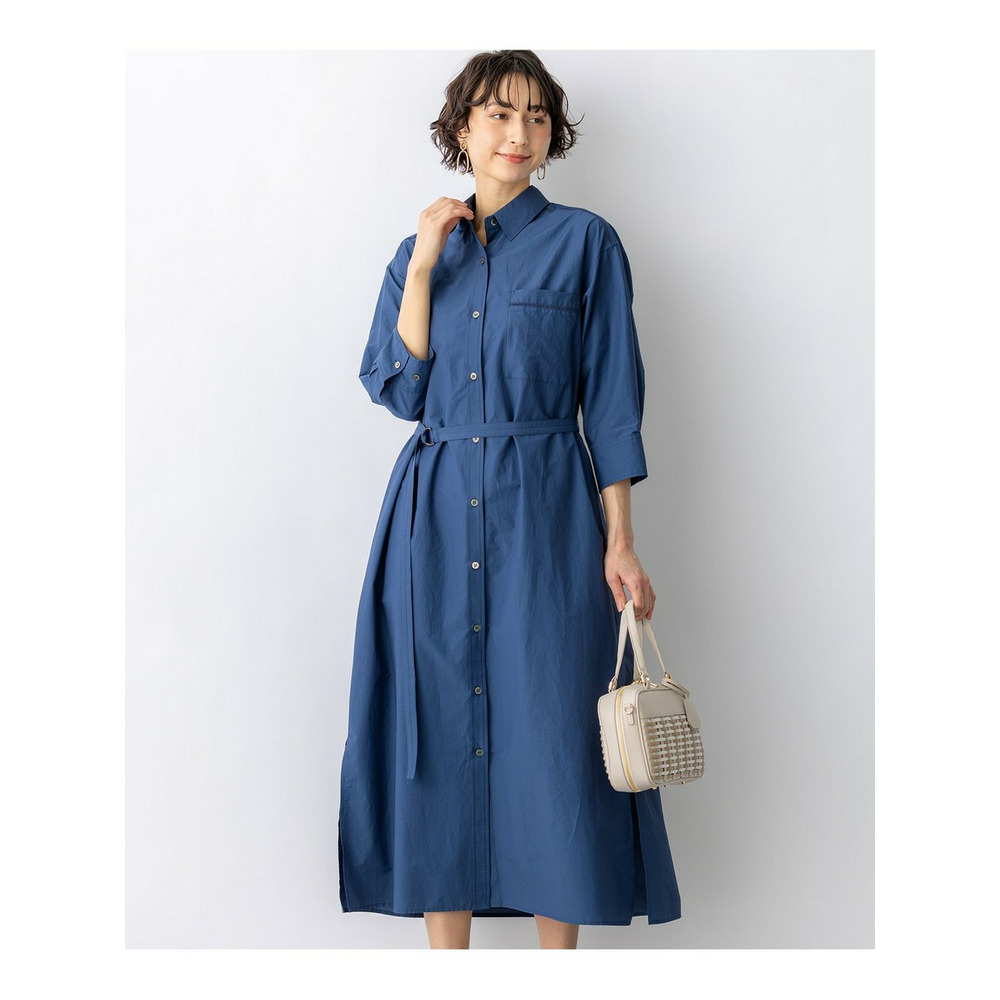 ナイロンコットンタフタ シャツワンピース