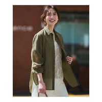 リネンミックスシアースラブ オーバーシャツ