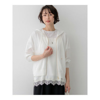 シャイニーシアーニット ジップアップ パーカー