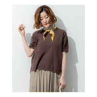 コットンナイロンミニブークレ ニットT