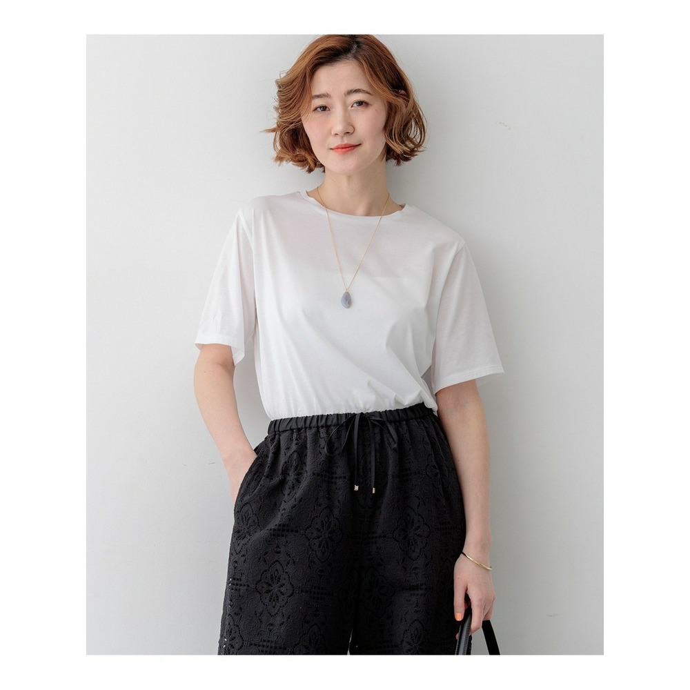 【見上愛さん着用】シアーコンフォート クルーネック Tシャツ