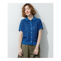 ピュアリネン ハーフスリーブ ポロニット