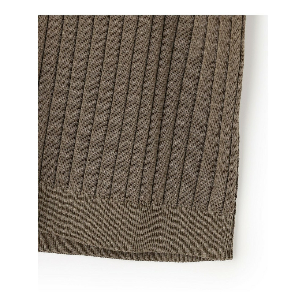 ワイドリブ 五分袖 ポロニット14