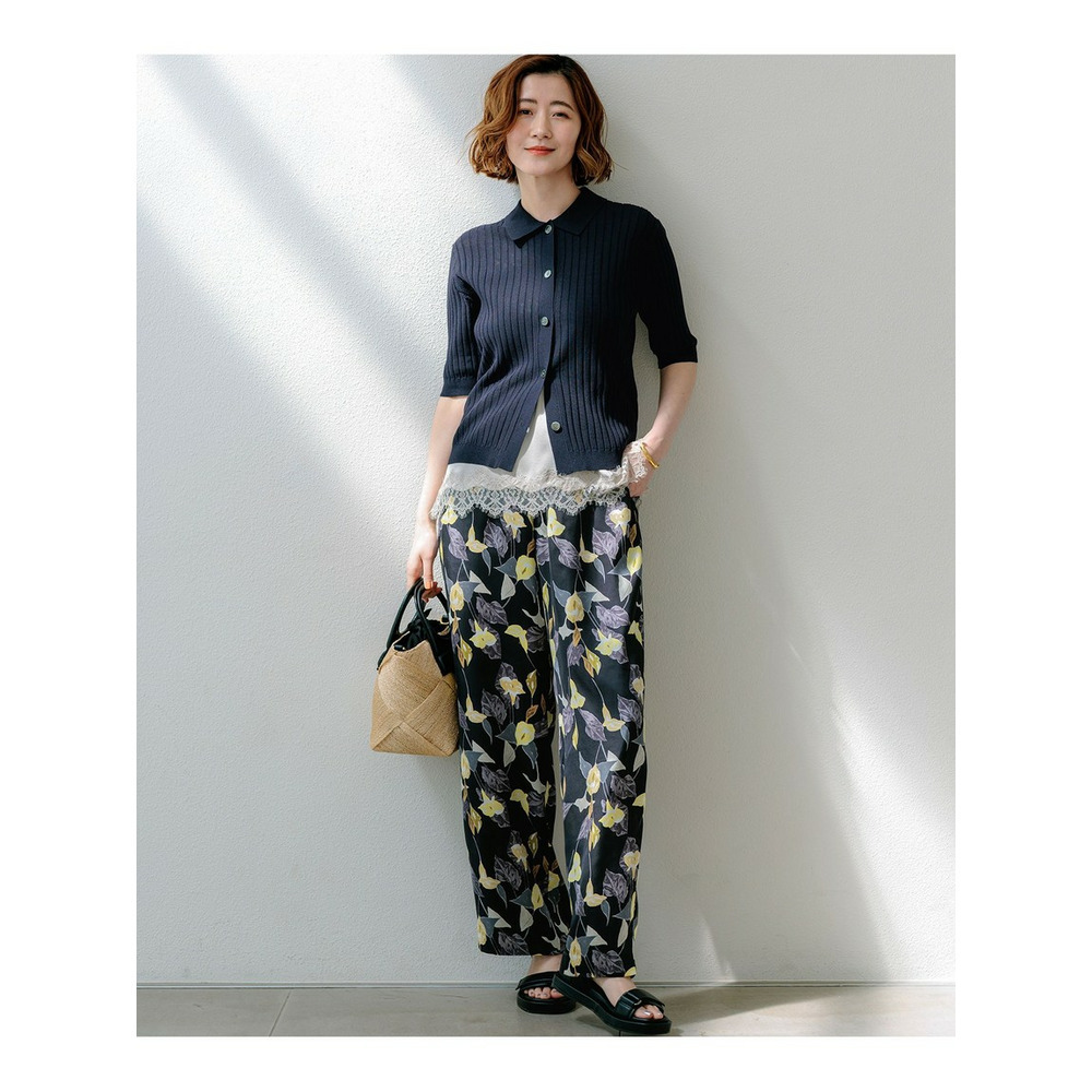 ワイドリブ 五分袖 ポロニット2