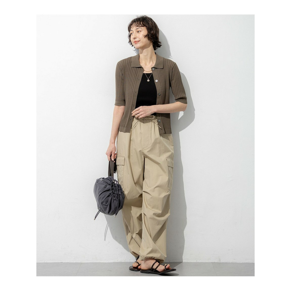 ワイドリブ 五分袖 ポロニット4