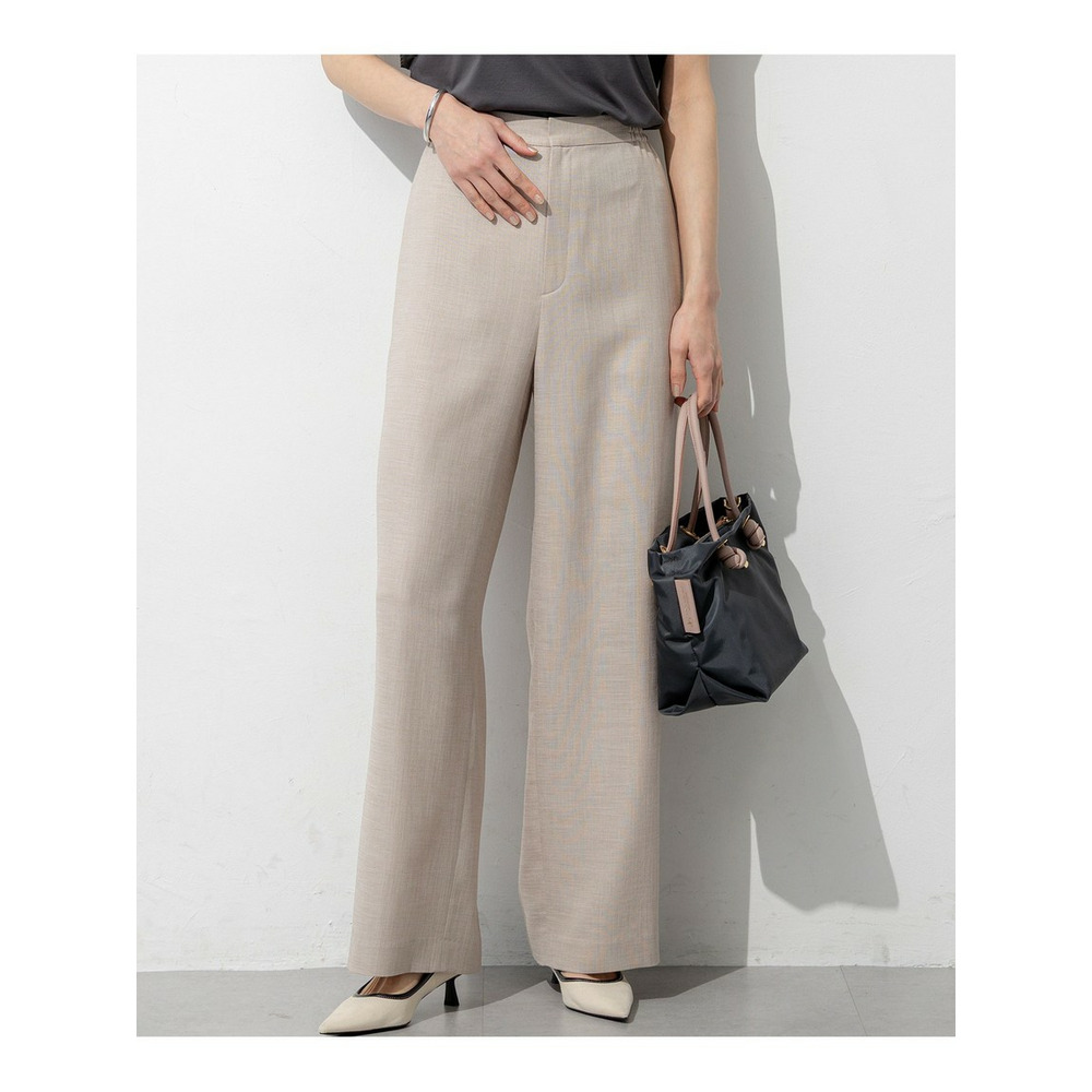 リネンライクグロッシー ワイドパンツ