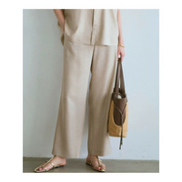 リネンライクグロッシー ワイドパンツ