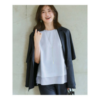 【Oggi掲載】リネンライクグロッシー ハーフスリーブ ダブル ジャケット