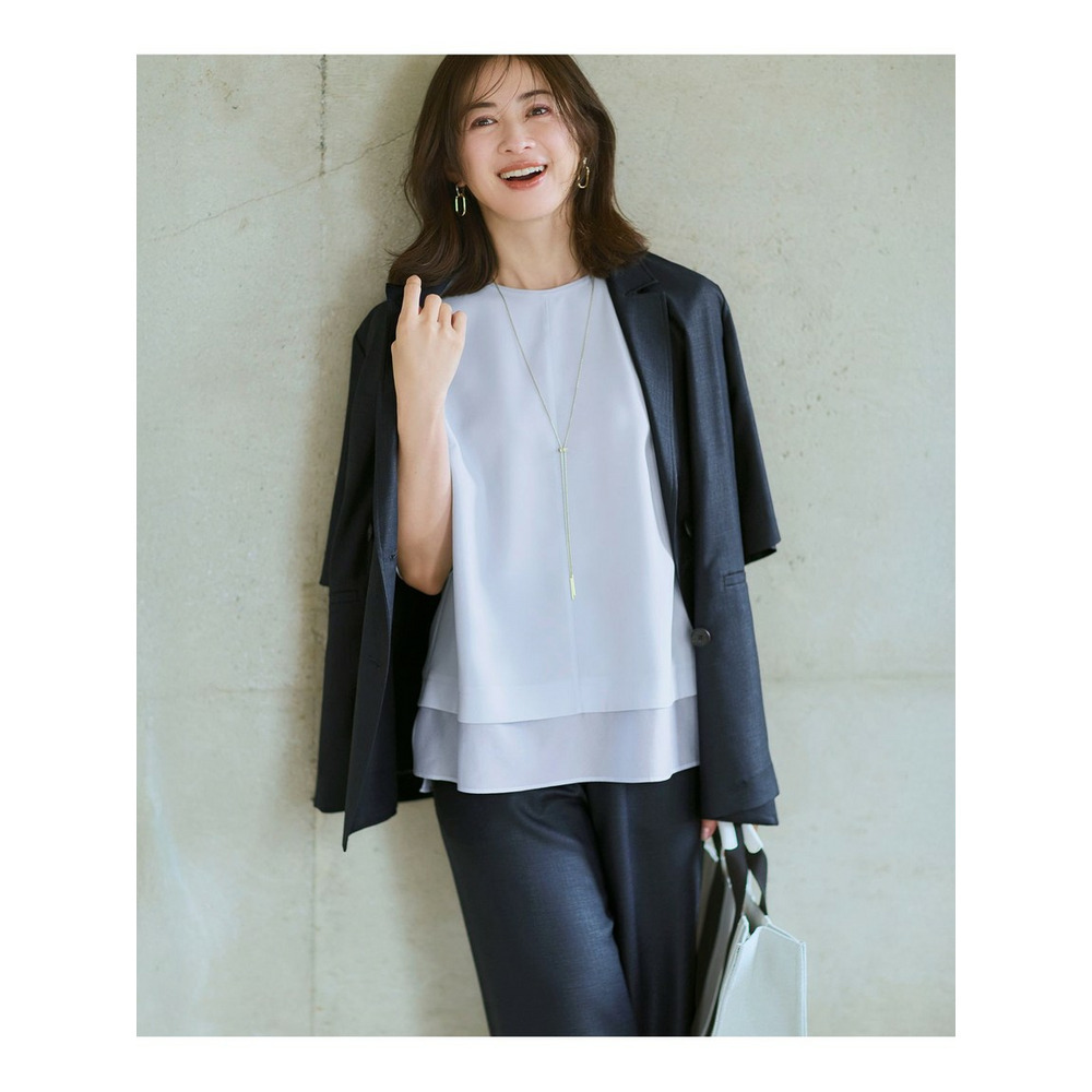 リネンライクグロッシー ハーフスリーブ ダブル ジャケット2