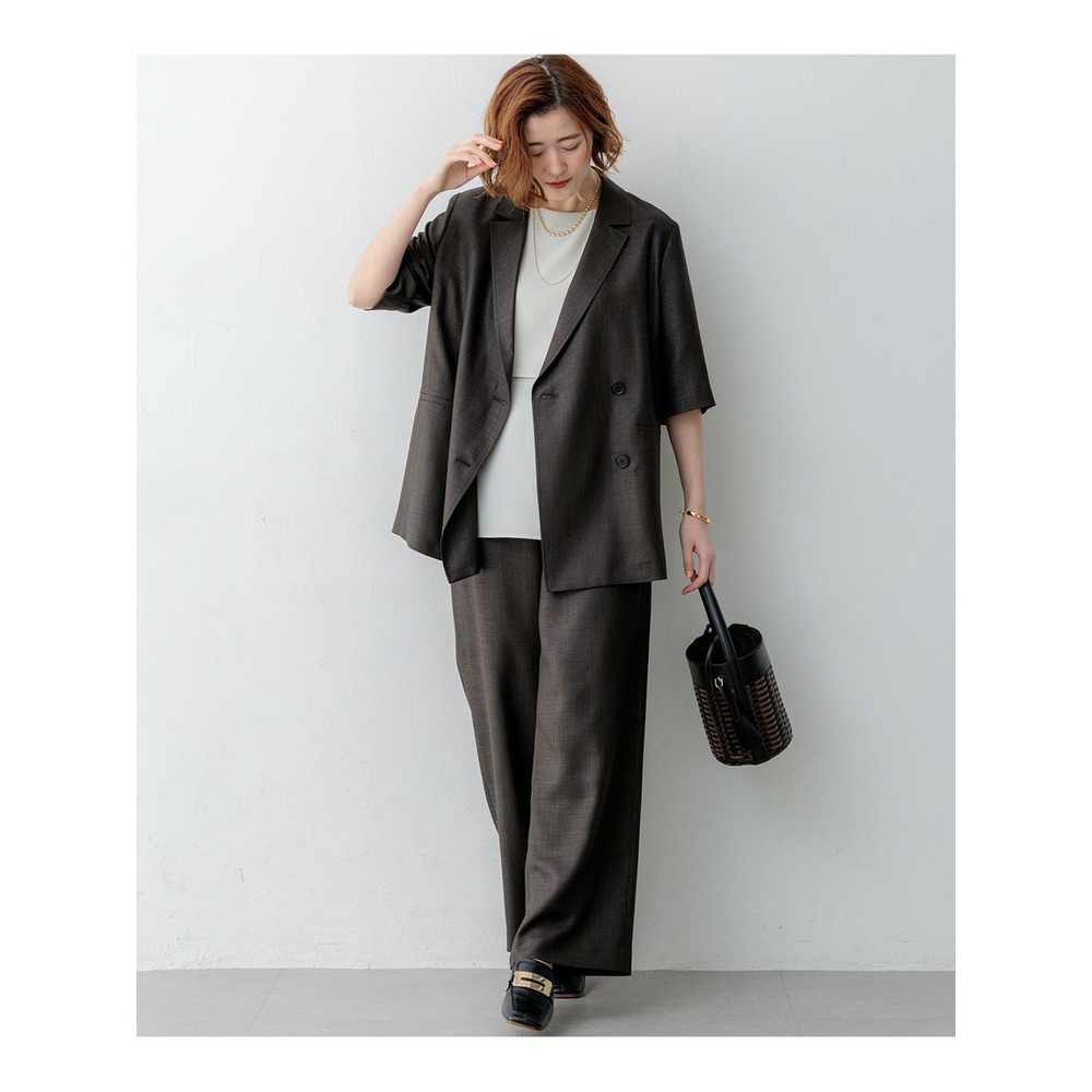 リネンライクグロッシー ハーフスリーブ ダブル ジャケット6