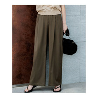 ナチュラルスラブストレッチ ワイドパンツ