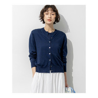 【見上愛さん着用】ピュアリネンハイゲージ カーディガン