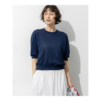 ピュアリネンハイゲージ パフスリーブ ニット