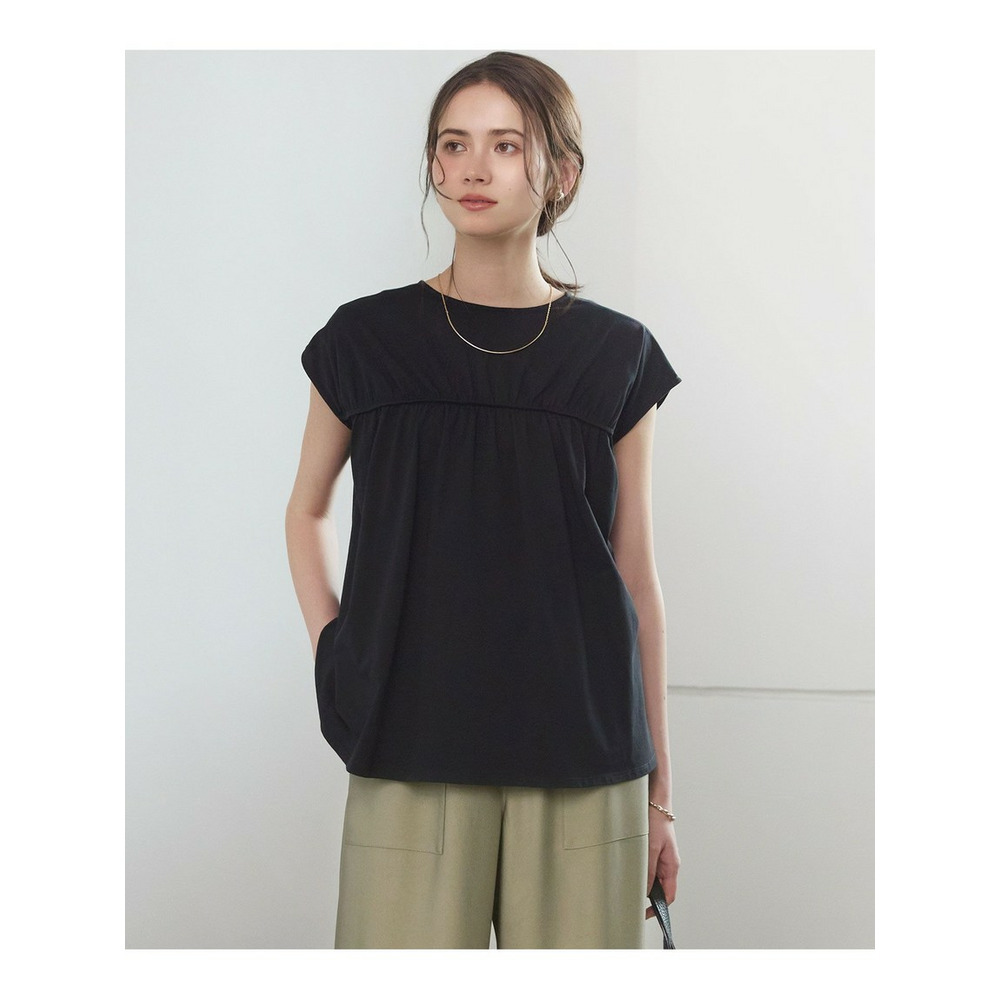 【SLOW/一部店舗限定】シャーリングデザイン 2WAY カットソー