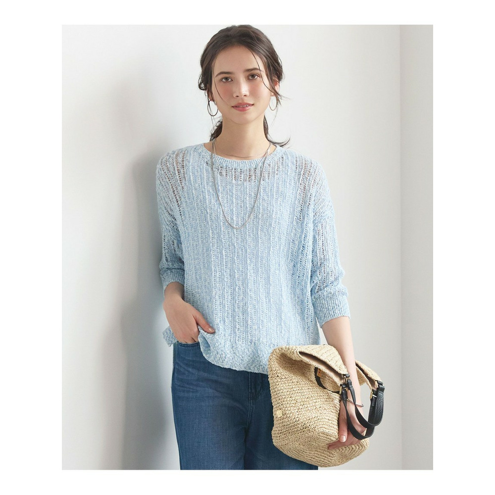 【SLOW/一部店舗限定】エンブロイダリープルオーバー サマー ニット