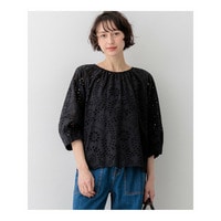 【見上愛さん着用】カットワークエンブロイダリー 2WAYブラウス