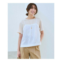 シアーエンブロイダリー キャミソール コンビ Tシャツ