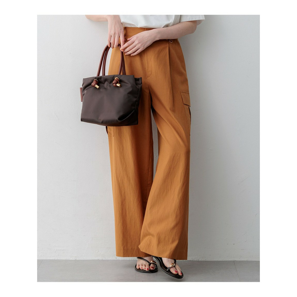 【見上愛さん着用】コットンスラブポプリン カーゴパンツ