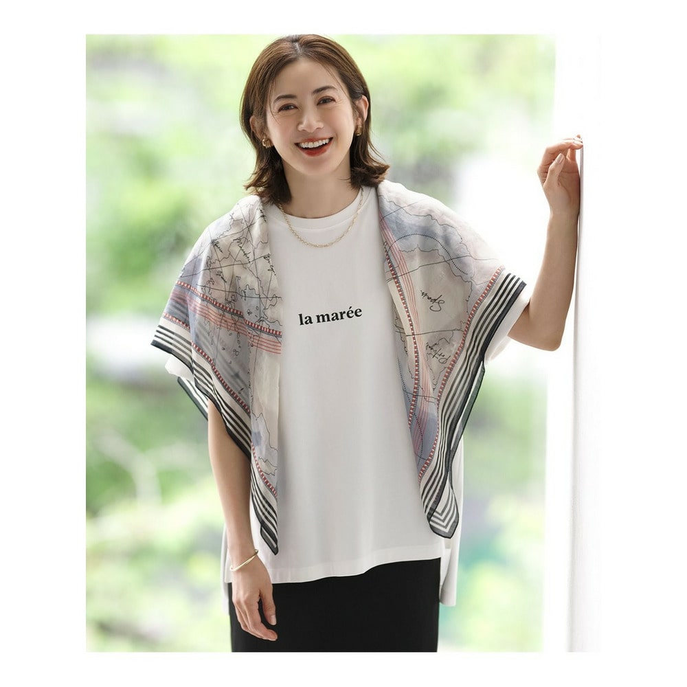 【一部予約】la maree オーバーサイズ ロゴ Tシャツ