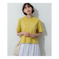 リラクシーシルエット メッセージ ロゴTシャツ