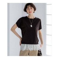 レーヨンポリエステルストレッチ プルオーバー ラメ ニット