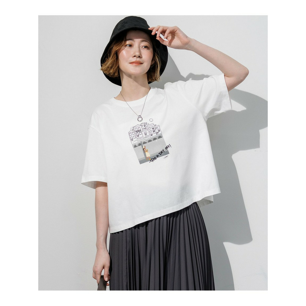 Lauren Rolwing コラボ グラフィックプリント フレア Tシャツ