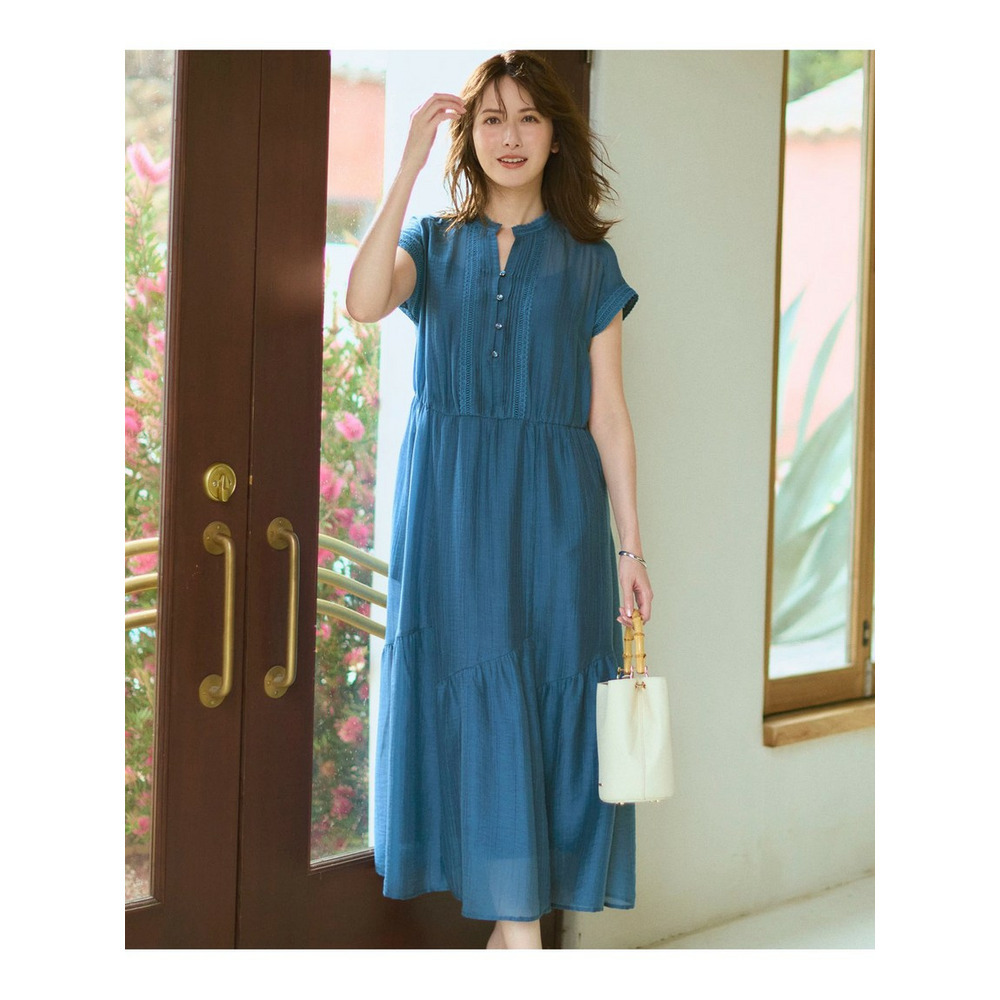【WEB&一部店舗限定】シアーワッシャー レース ワンピース