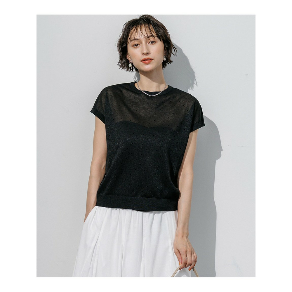 【WEB&一部店舗限定カラーあり】シアードット フレンチスリーブ ニット1